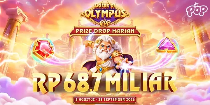 EVENT PRAGMATIC POP GATES OF OLYMPUS POP PRIZE DROP MULAI DARI TANGGAL 03 AUGUST 2026 HINGGA 28 SEPTEMBER 2026